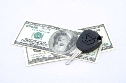 money and car key