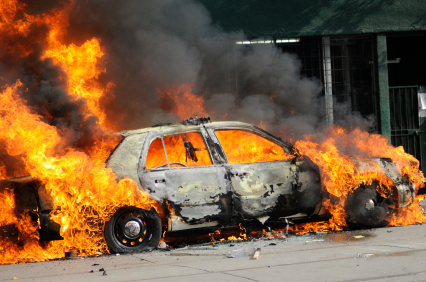 Burning Car Needs Property Damage Coverage
