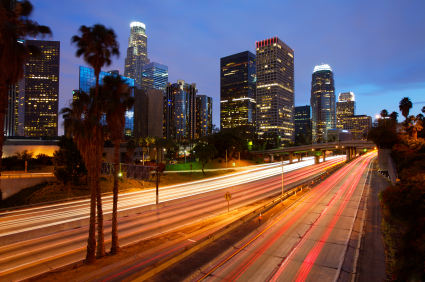 California Car Insurance: LA at Night
