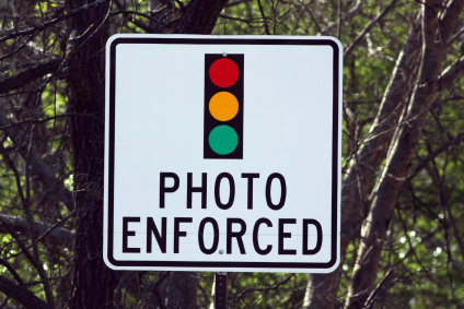 Sign Advising of Camera on Traffic Light