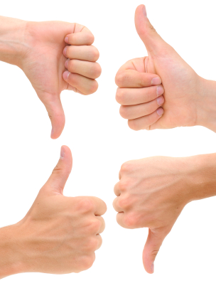 Giving a thumbs up or down to insurance companies through reviews