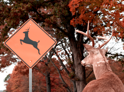 You have an increase chance of a deer accident in the fall